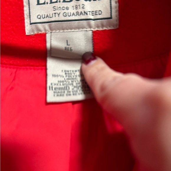 L.L. Bean Women's Red Peacoat - Picture 2 of 4